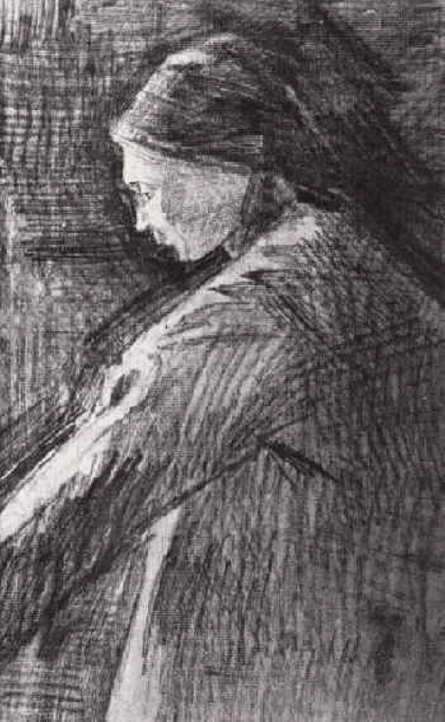 Standing Woman, Half Length (1882) – Vincent van Gogh Tablo