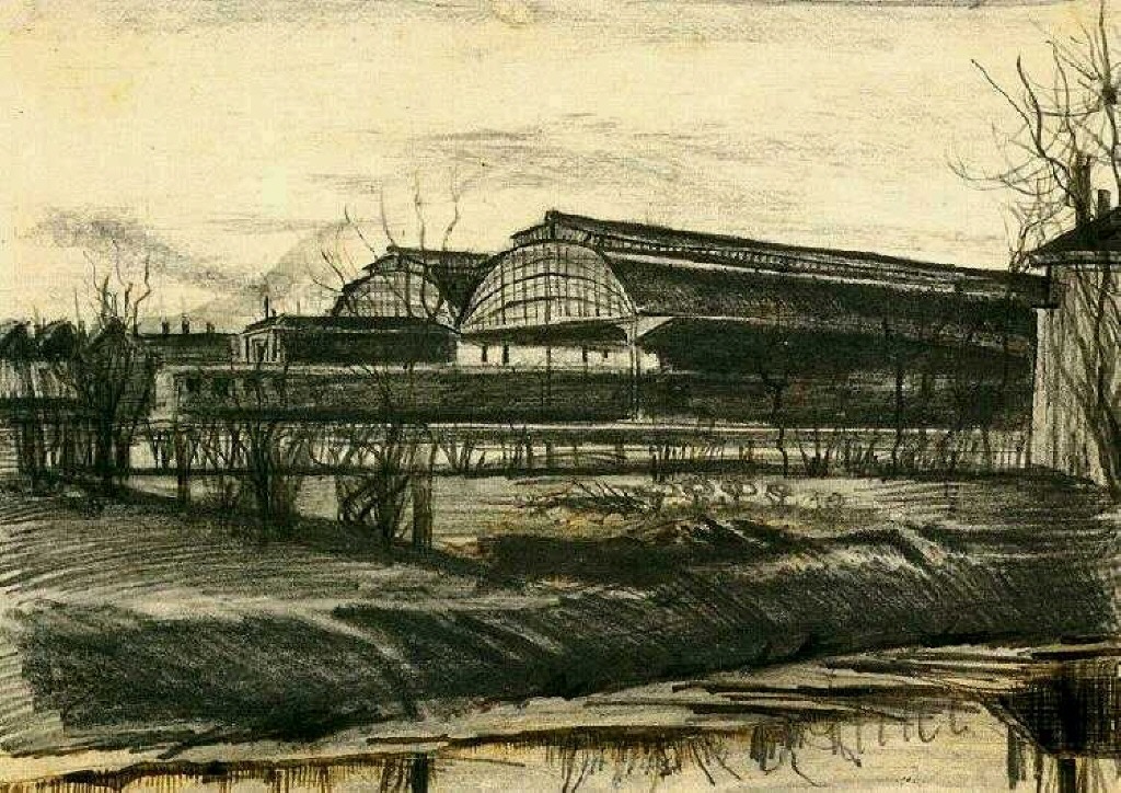 Station in The Hague (1882) – Vincent van Gogh Tablo