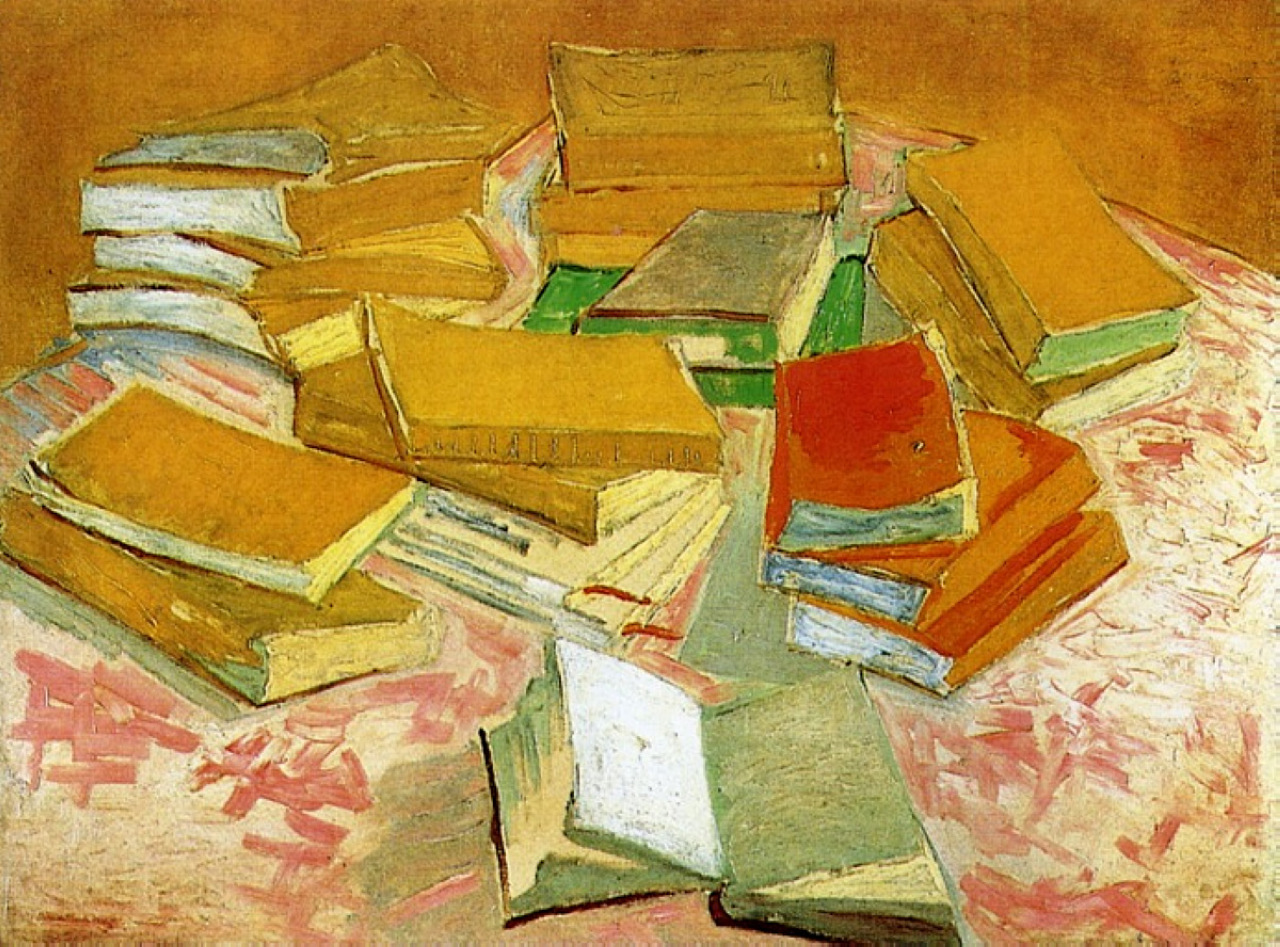 Still Life French Novels (1888) Vincent van Gogh tablo - Dekolata