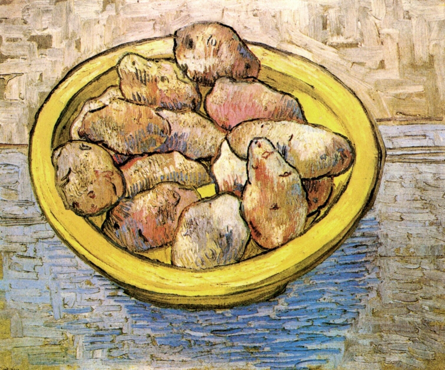 Still Life Potatoes in a Yellow Dish (1888) Vincent van Gogh tablo - Dekolata