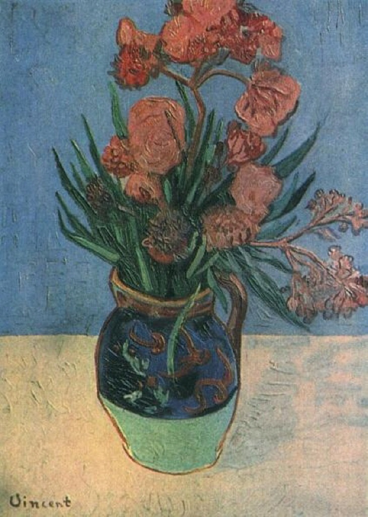 Still Life Vase with Oleanders (1888) Vincent van Gogh tablo - Dekolata