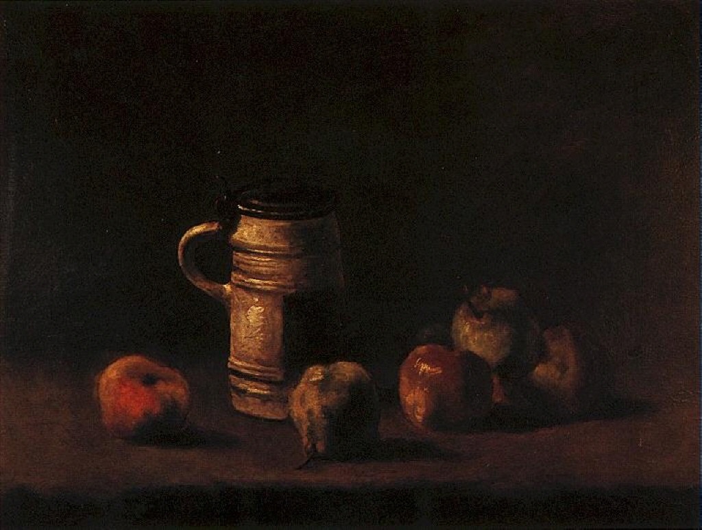 Still Life with Beer Mug and Fruit (1881) – Vincent van Gogh Tablo