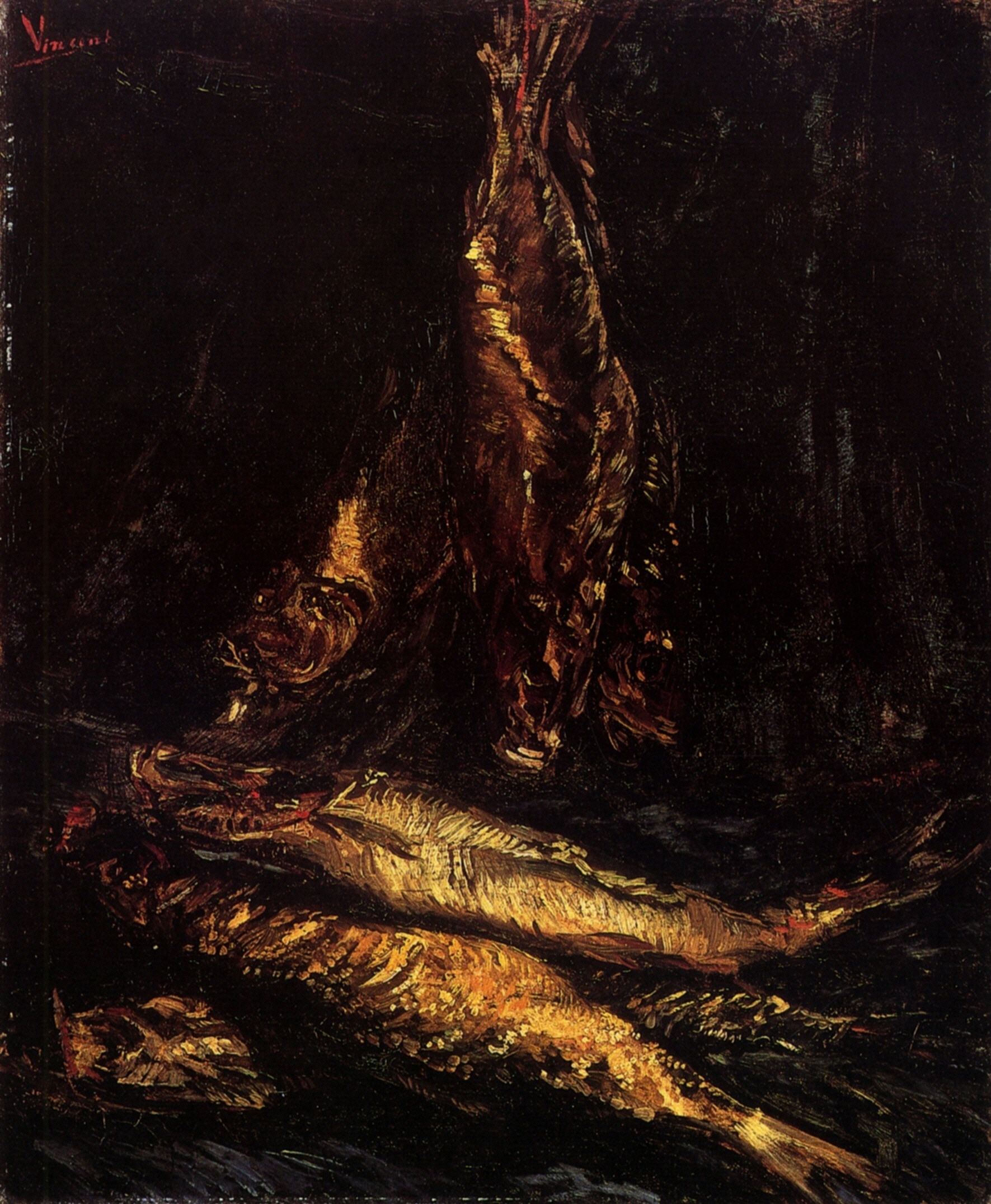Still Life with Bloaters (1886) Vincent van Gogh tablo - Dekolata