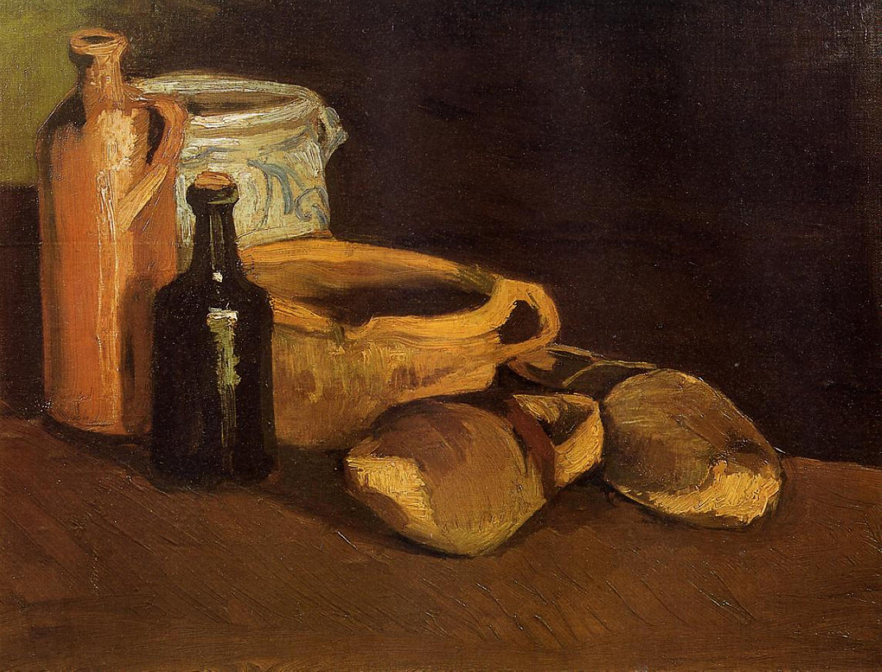 Still Life with Clogs and Pots (1884) Vincent van Gogh tablo - Dekolata