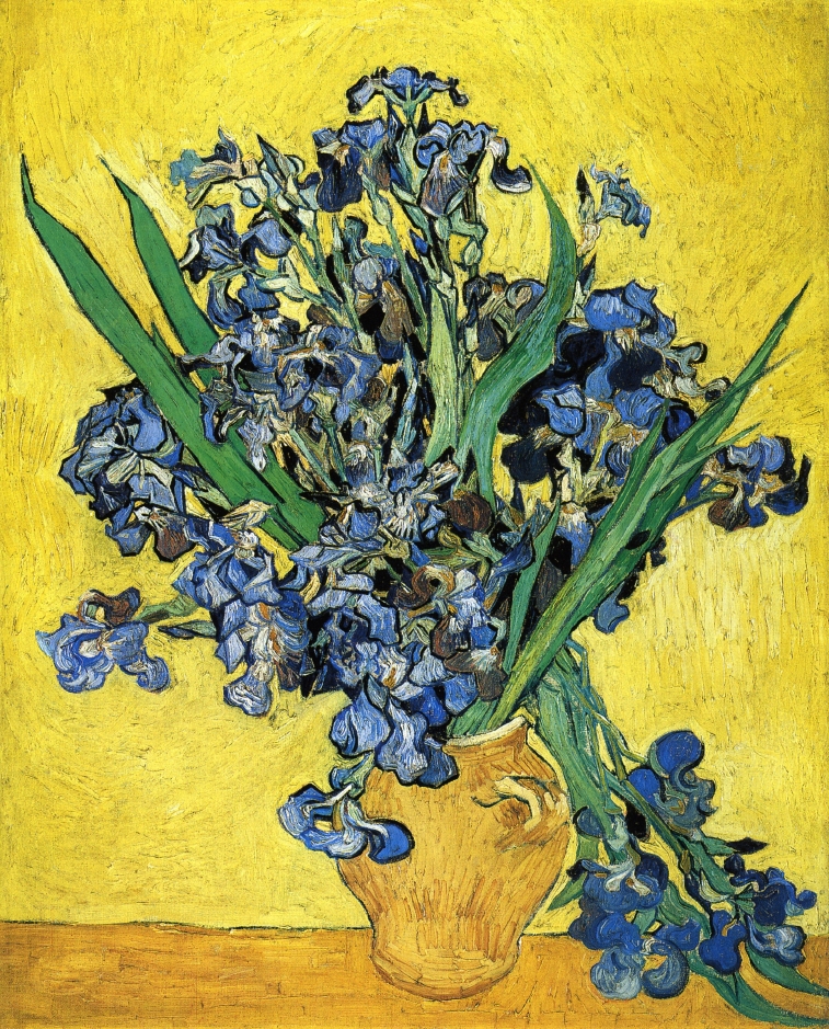 Still Life with Irises (1890) Vincent van Gogh tablo - Dekolata