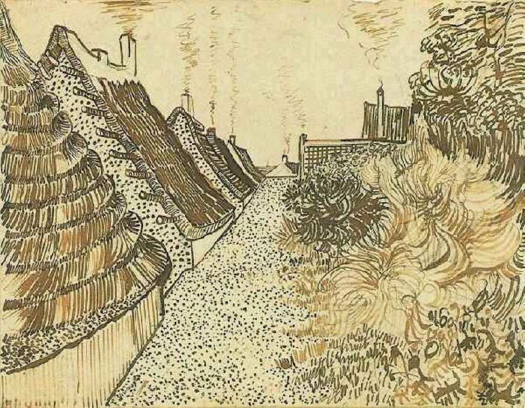 Street in Saintes Maries (1888) Vincent van Gogh tablo - Dekolata
