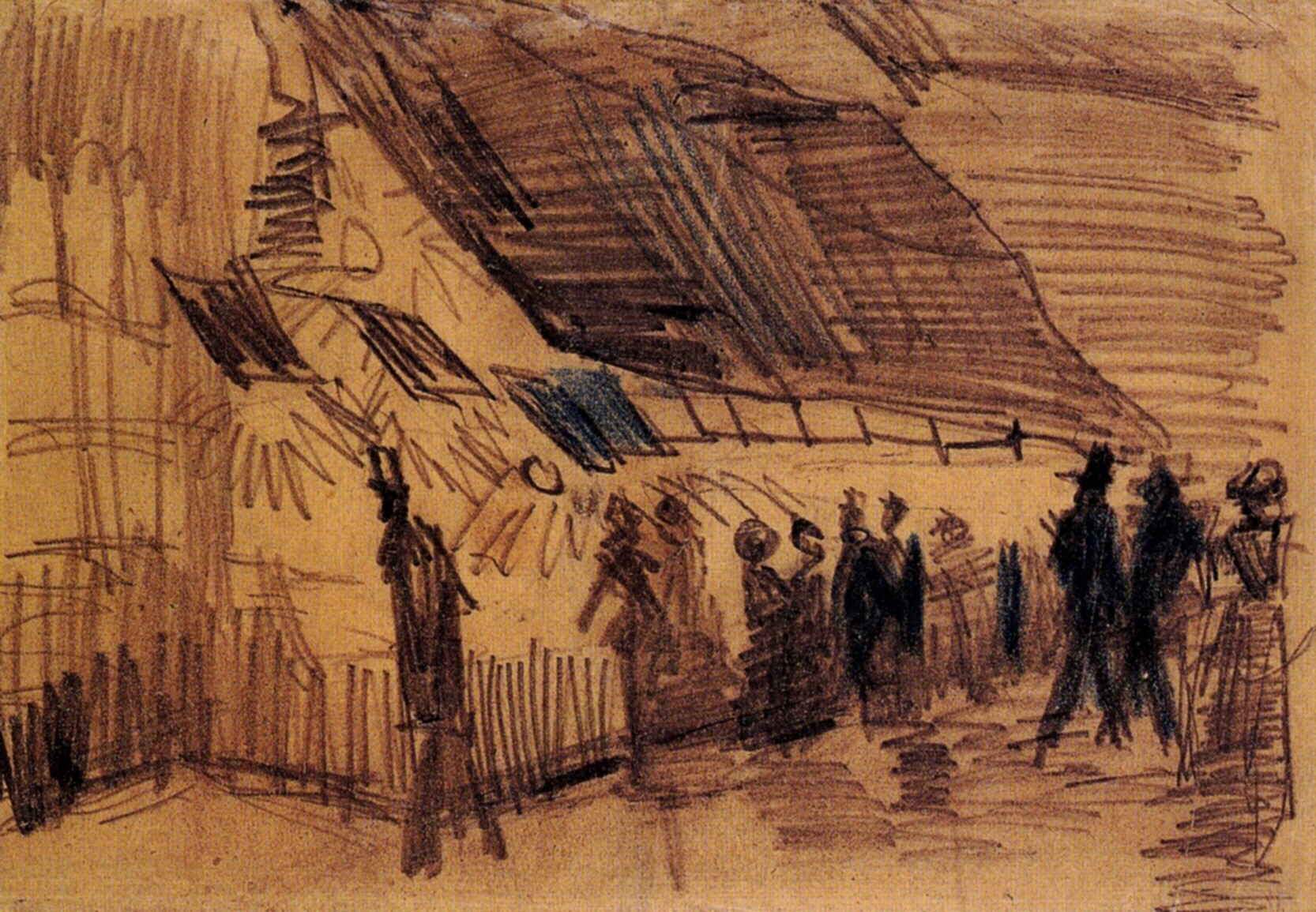 Strollers and Onlookers at a Place of Entertainment (1887) Vincent van Gogh tablo - Dekolata