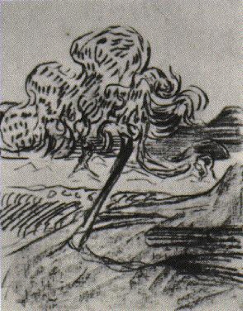 Study of a Fruit Tree (1890) Vincent van Gogh tablo - Dekolata