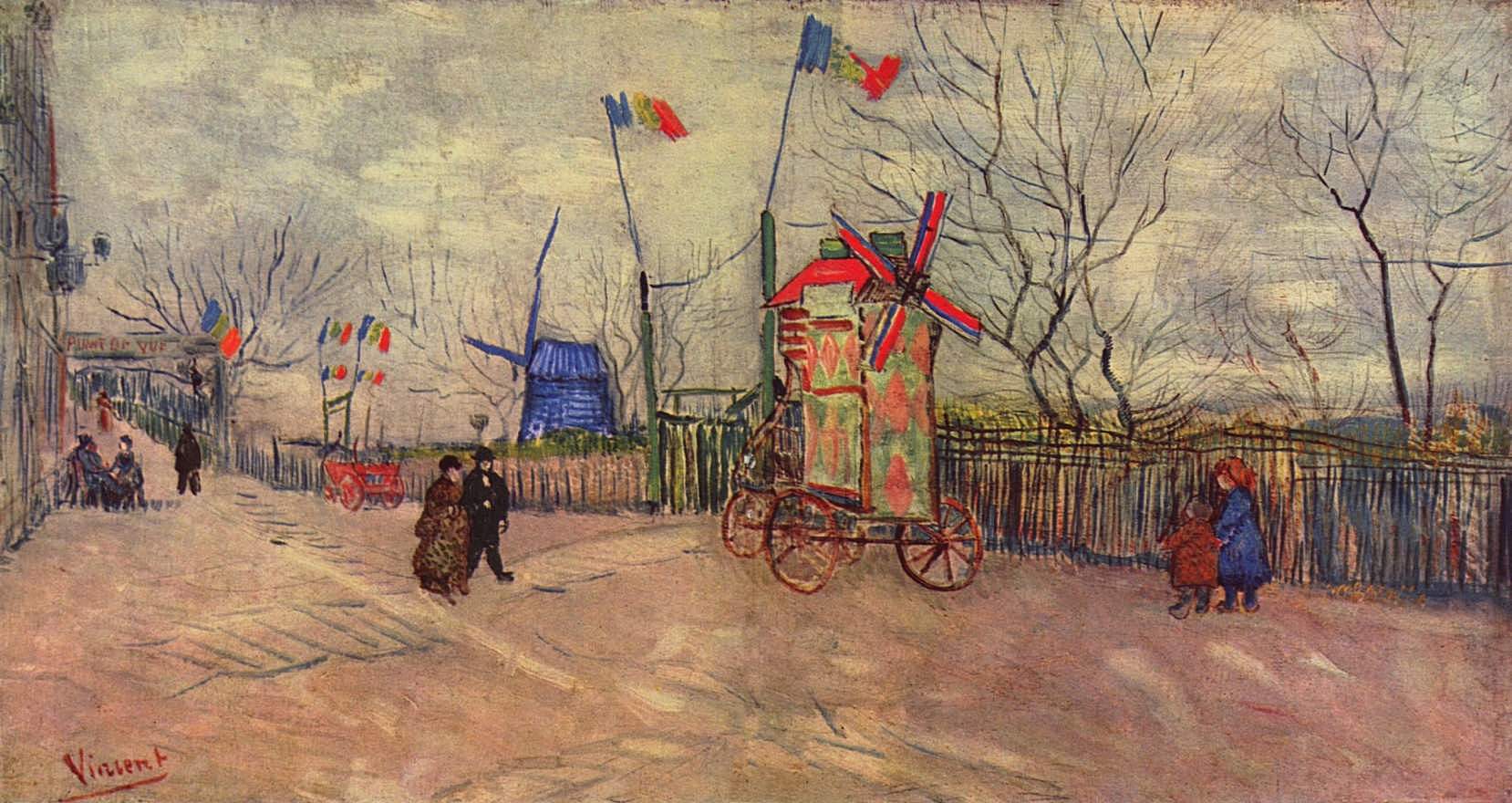 The Allotments at Montmartre (1887) Vincent van Gogh tablo - Dekolata