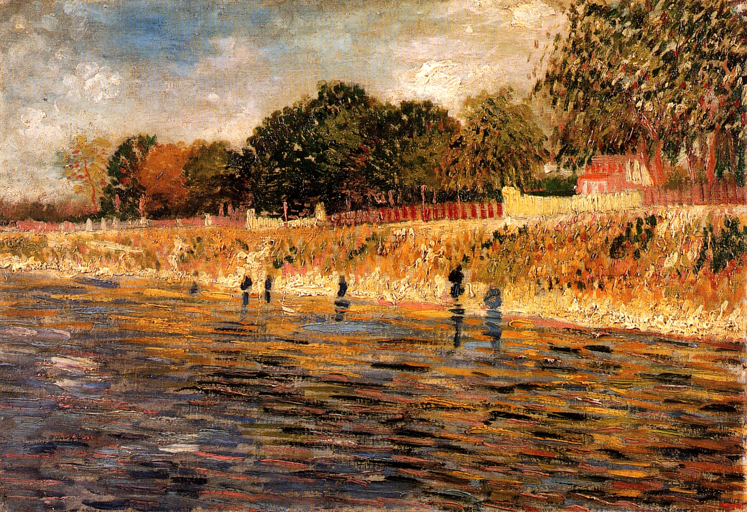 The Banks of the Seine (1887) Vincent van Gogh tablo - Dekolata