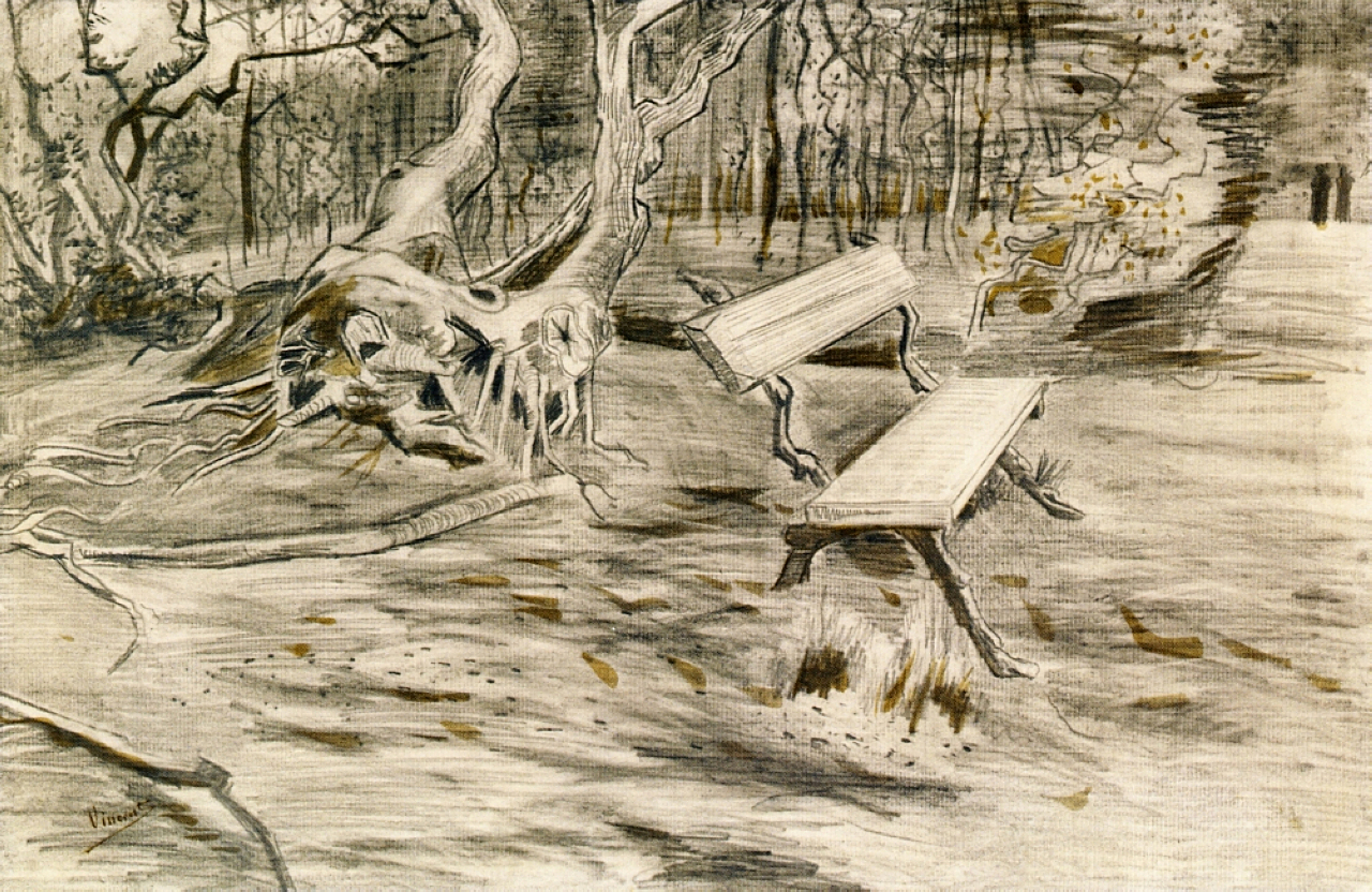 The Bench (1882) Vincent van Gogh tablo - Dekolata