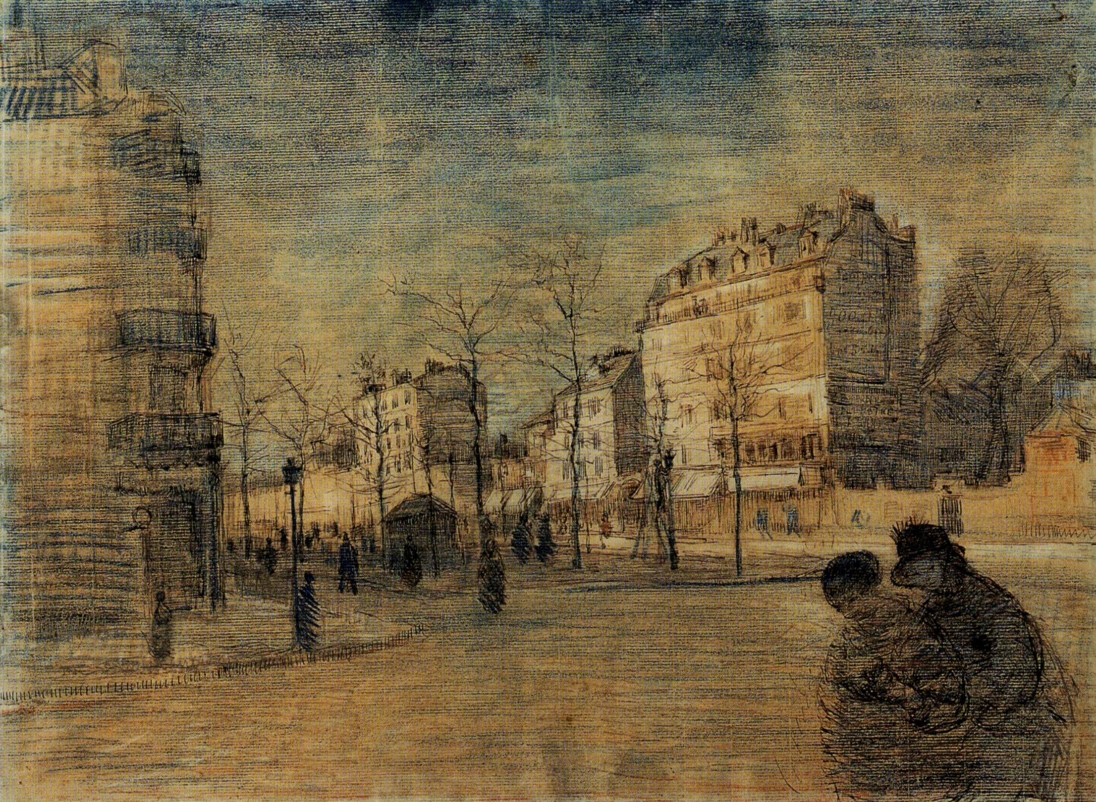 The Boulevard de Clichy (1887) – Vincent van Gogh Tablo