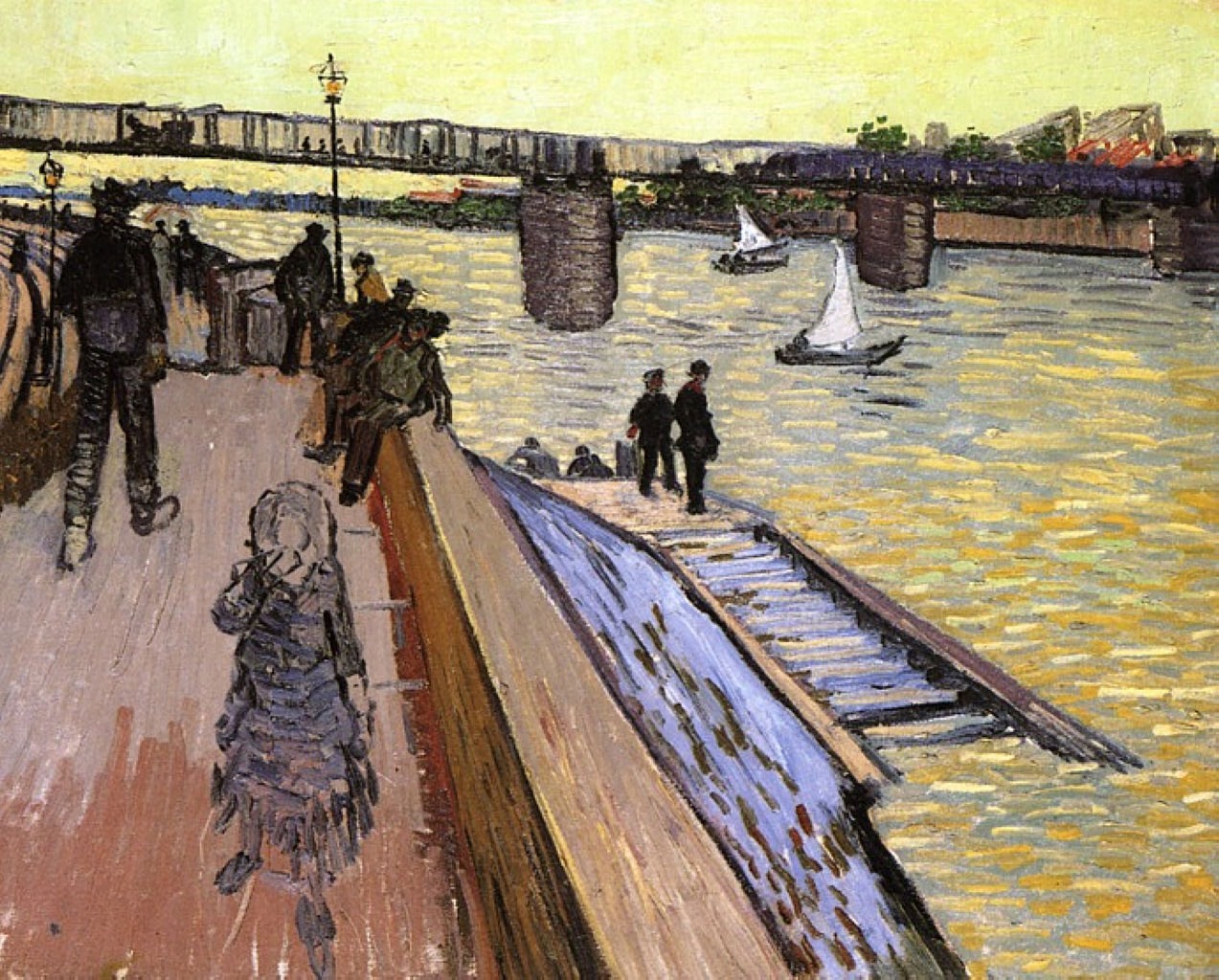 The Bridge at Trinquetaille (1888) Vincent van Gogh tablo - Dekolata
