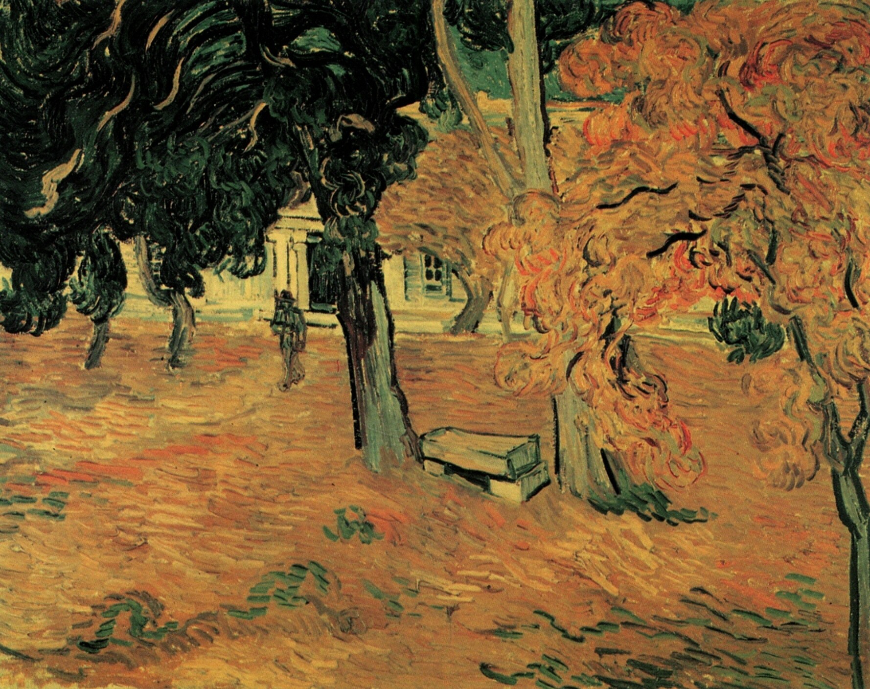 The Garden of Saint Paul Hospital (1889) Vincent van Gogh tablo - Dekolata