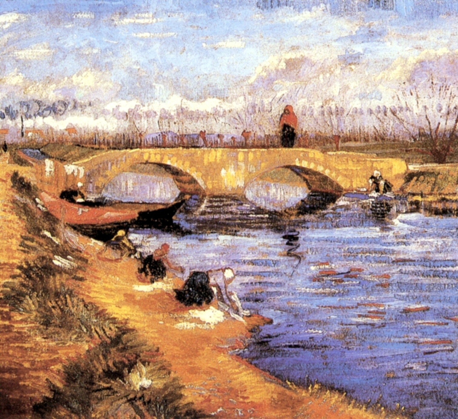 The Gleize Bridge over the Vigneyret Canal (1888) Vincent van Gogh tablo - Dekolata