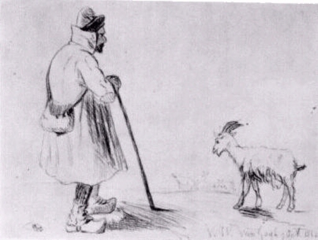 The Goat Herd (1862) Vincent van Gogh tablo - Dekolata