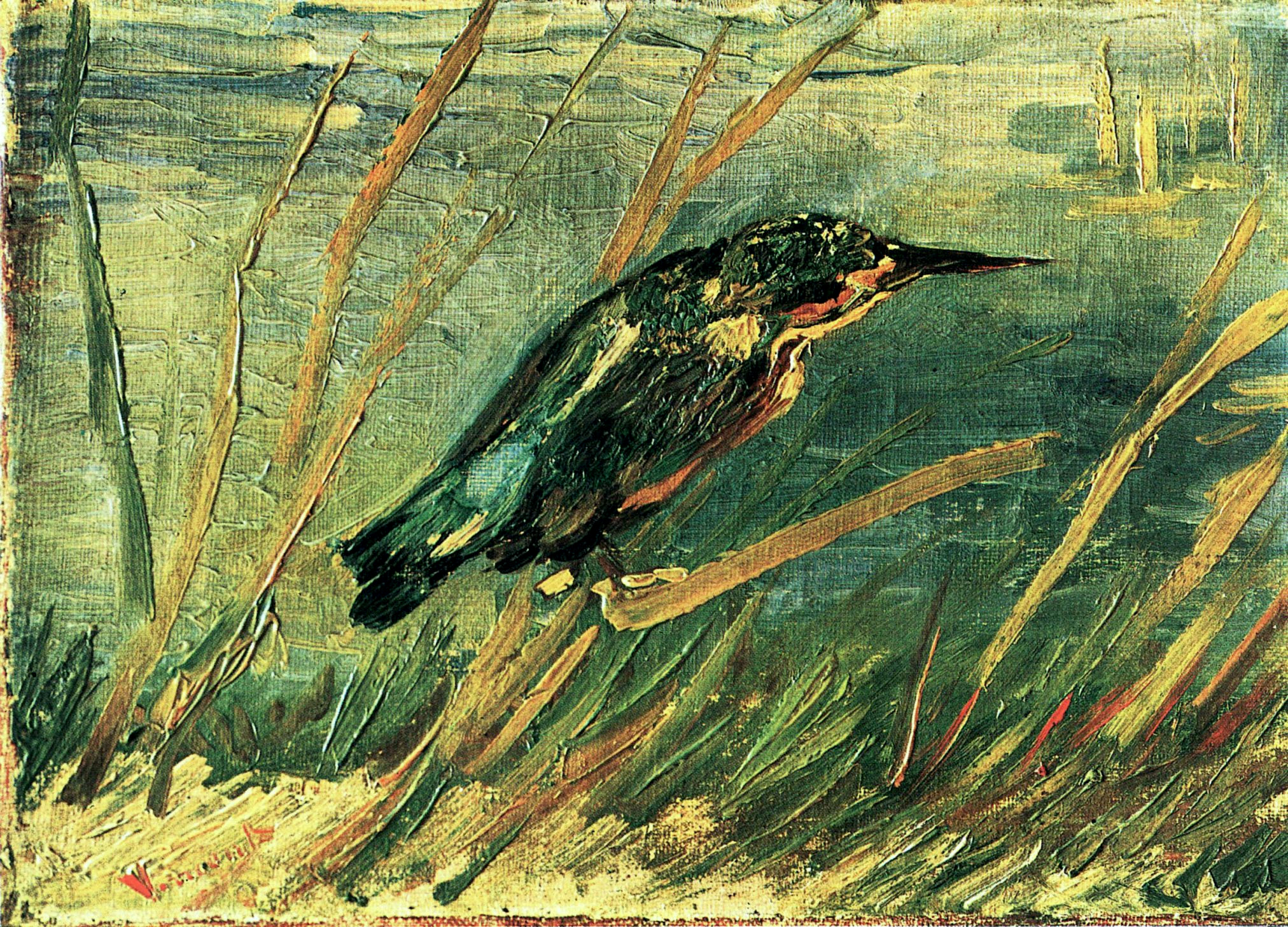 The Kingfisher (1886) – Vincent van Gogh Tablo