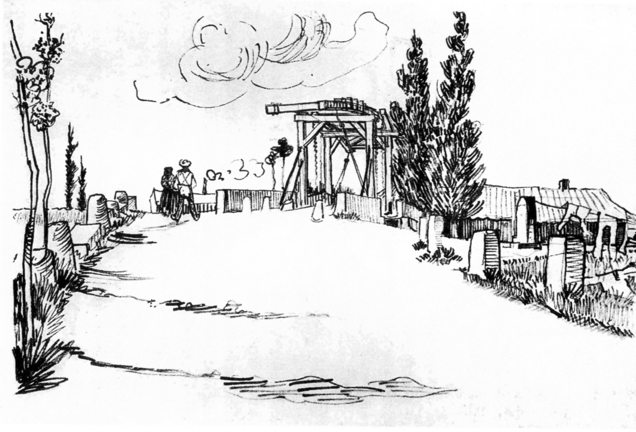 The Langlois Bridge at Arles (1888) – Vincent van Gogh Tablo