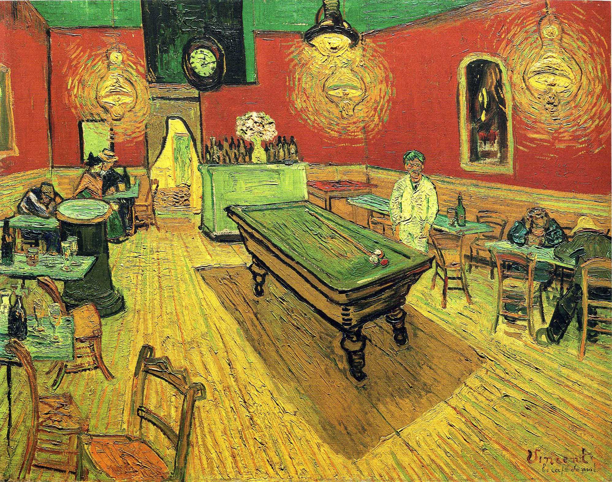 The Night Cafe (1888) Vincent van Gogh tablo - Dekolata