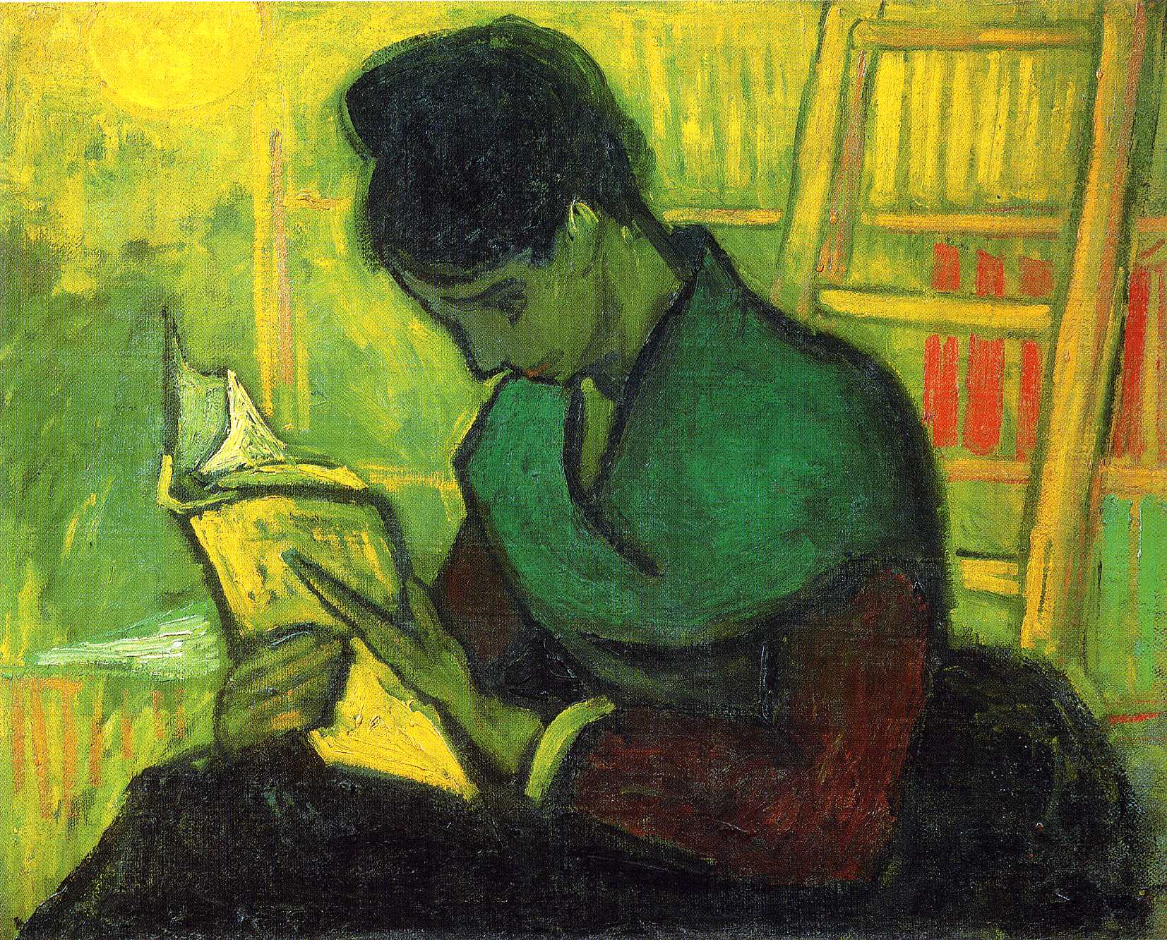The Novel Reader (1888) Vincent van Gogh tablo - Dekolata