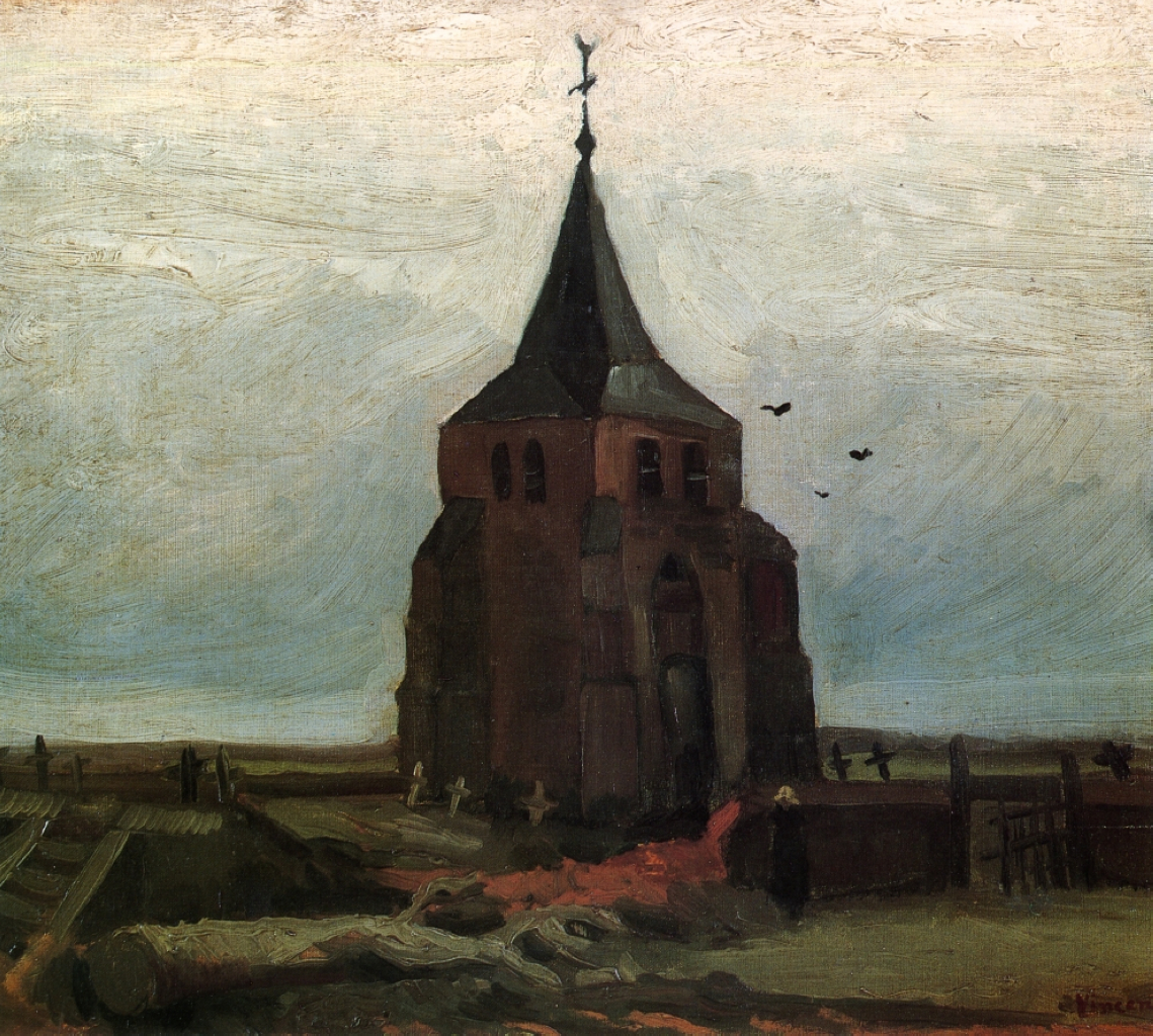 The Old Tower (1884) Vincent van Gogh tablo - Dekolata