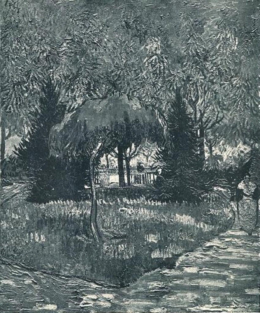 The Park at Arles with the Entrance Seen through the Trees (1888) – Vincent van Gogh Tablo