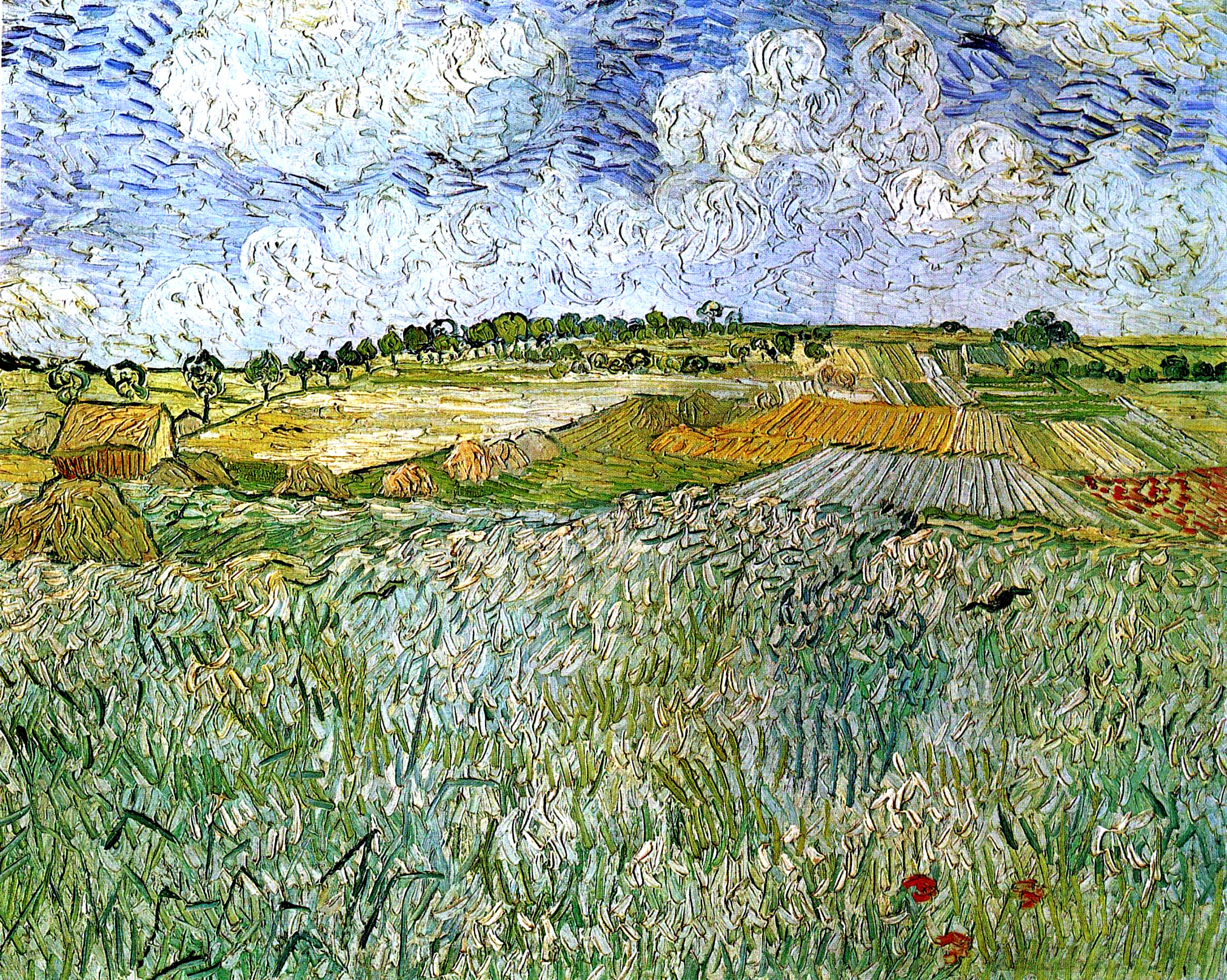 The Plain at Auvers (1890) – Vincent van Gogh Tablo