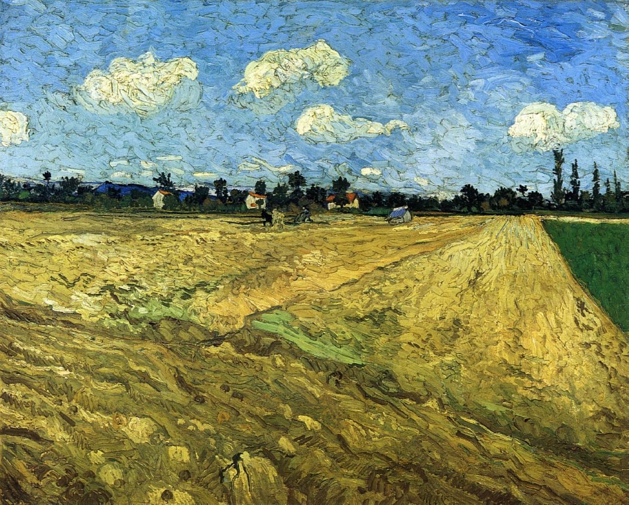The Ploughed Field (1888) Vincent van Gogh tablo - Dekolata