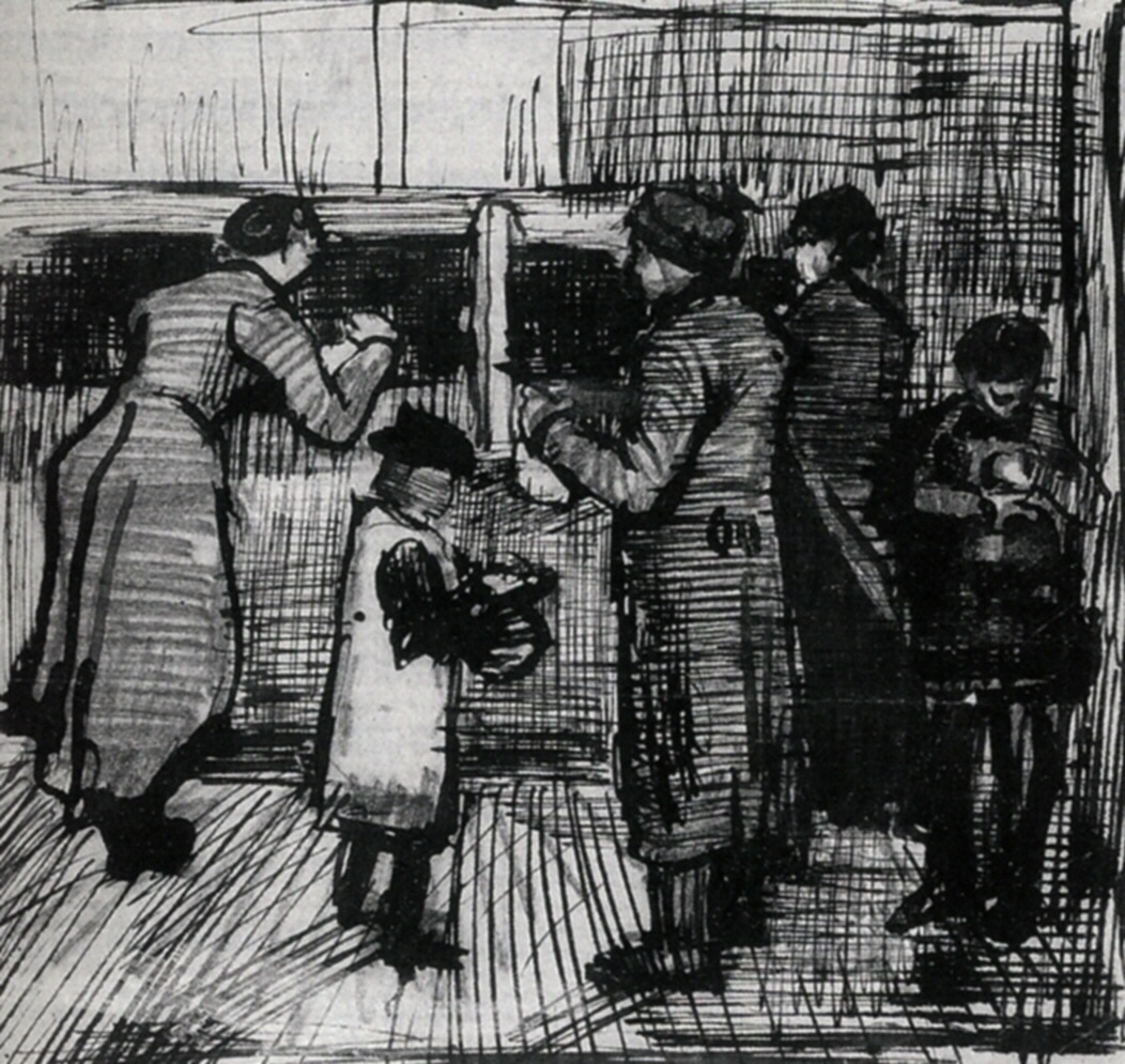 The Public Soup Kitchen (1883) Vincent van Gogh tablo - Dekolata