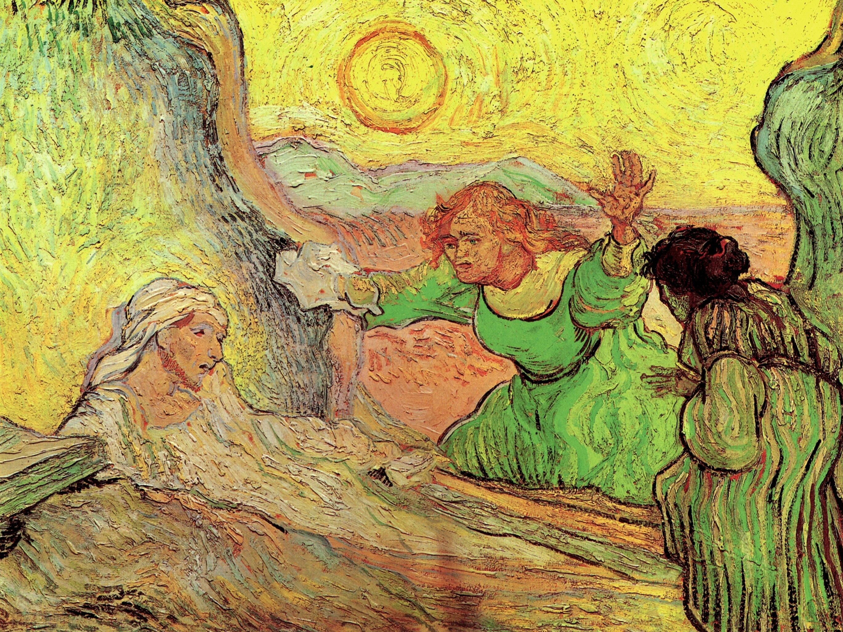 The Raising of Lazarus after Rembrandt (1890) Vincent van Gogh tablo - Dekolata
