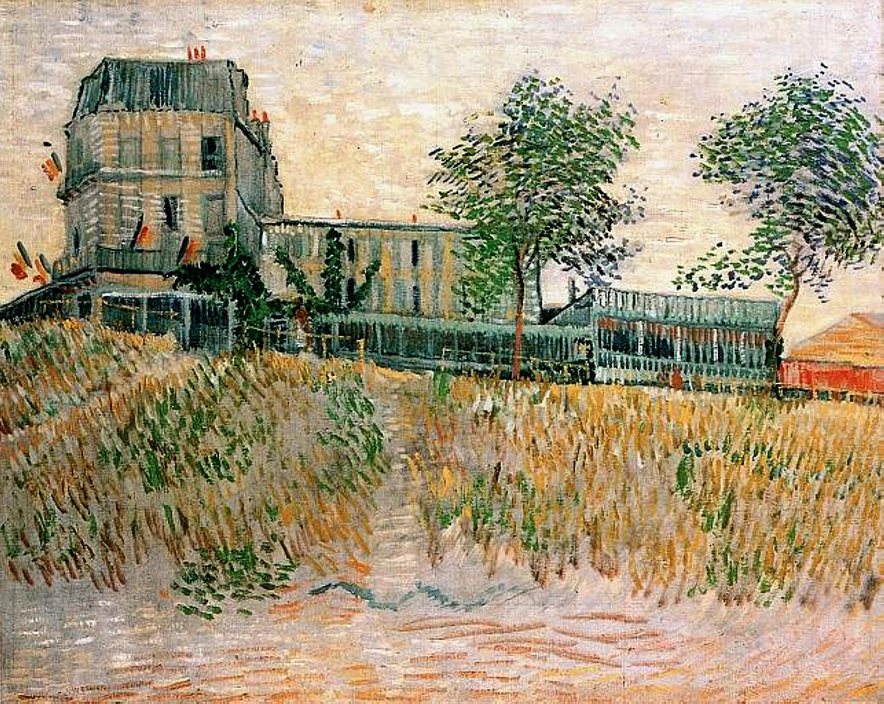 The Restaurant de la Sirene at Asnieres (1887) – Vincent van Gogh Tablo
