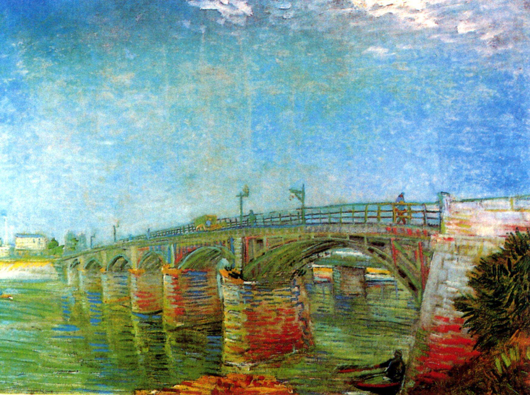 The Seine Bridge at Asnieres (1887) Vincent van Gogh tablo - Dekolata