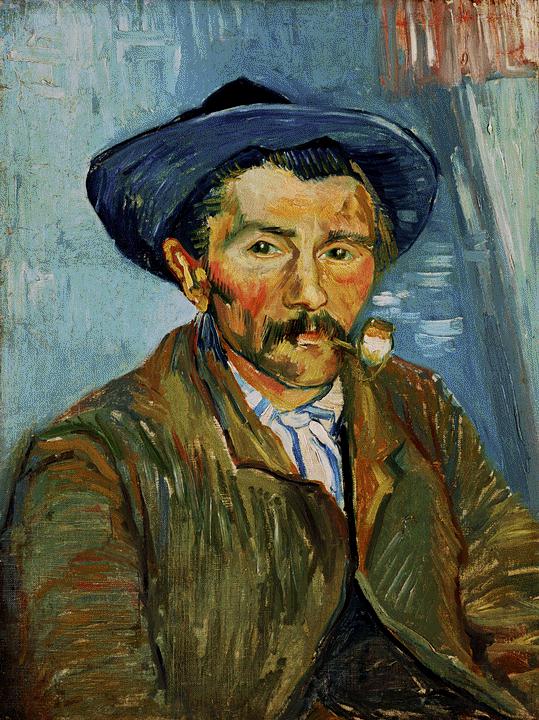 The Smoker (Peasant) (1888) Vincent van Gogh tablo - Dekolata