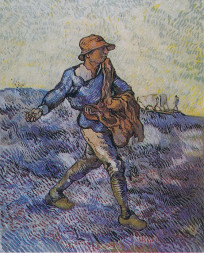 The Sower (after Millet) (1889) Vincent van Gogh tablo - Dekolata