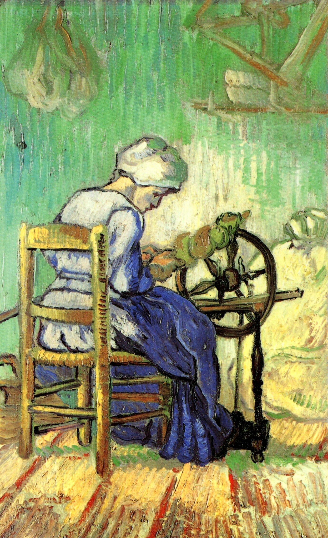 The Spinner (after Millet) (1889) Vincent van Gogh tablo - Dekolata