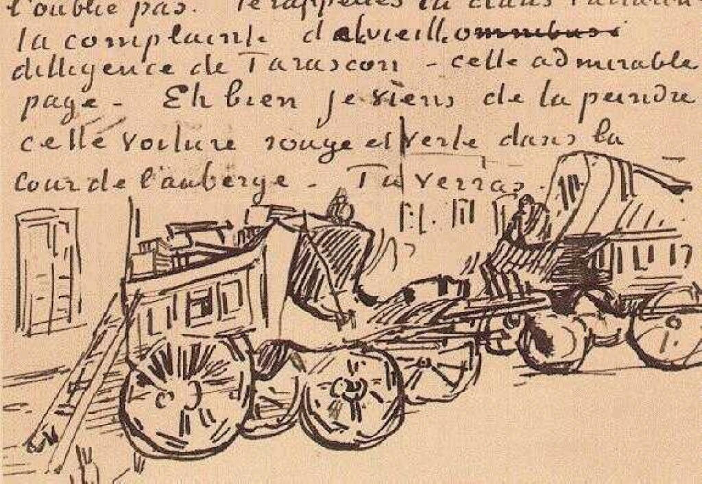 The Tarascon Stagecoach (1888) Vincent van Gogh tablo - Dekolata