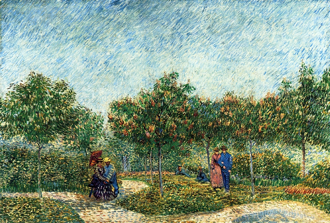 The Voyer d'Argenson Park in Asnieres (1887) Vincent van Gogh tablo - Dekolata