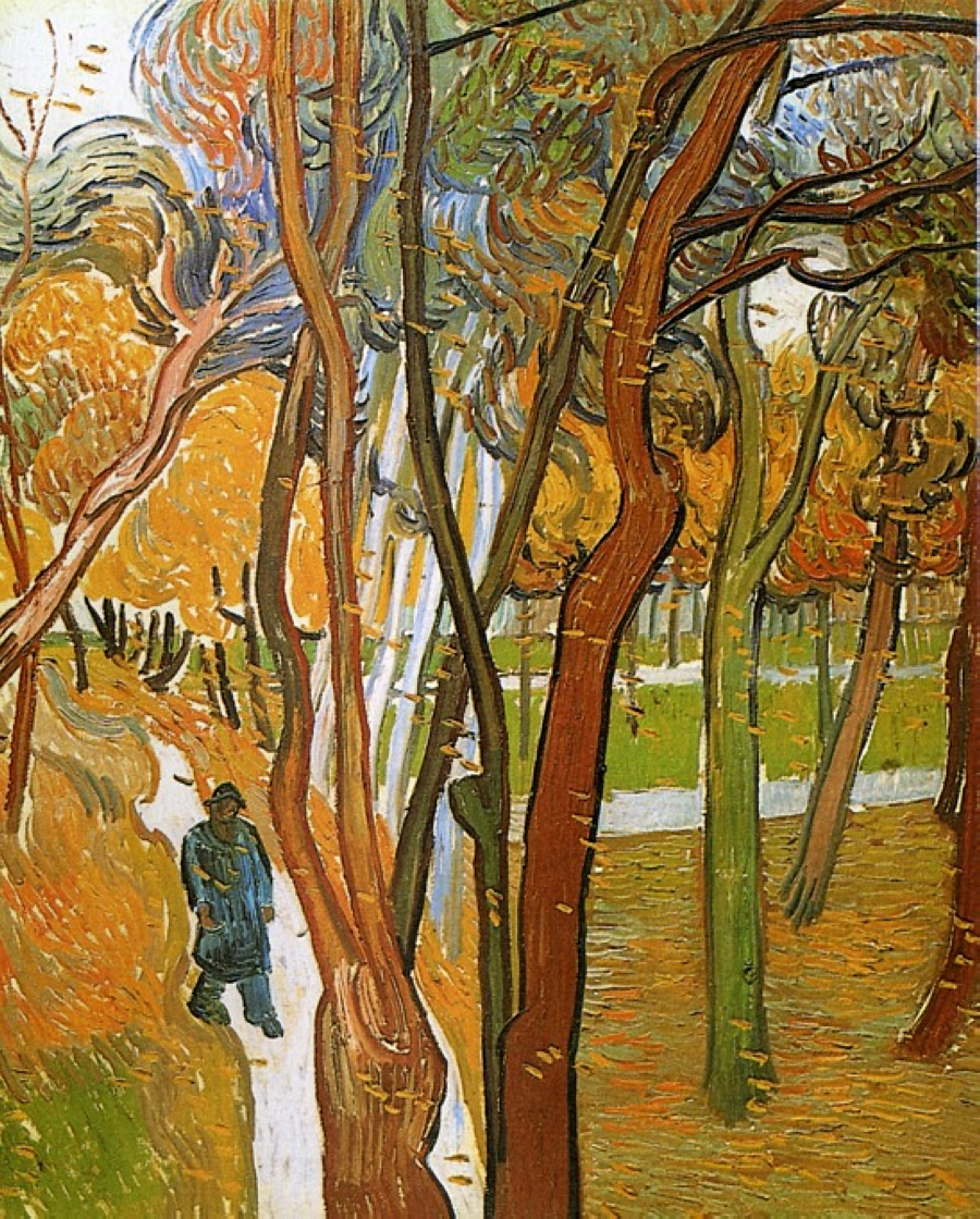 The Walk Falling Leaves (1889) Vincent van Gogh tablo - Dekolata