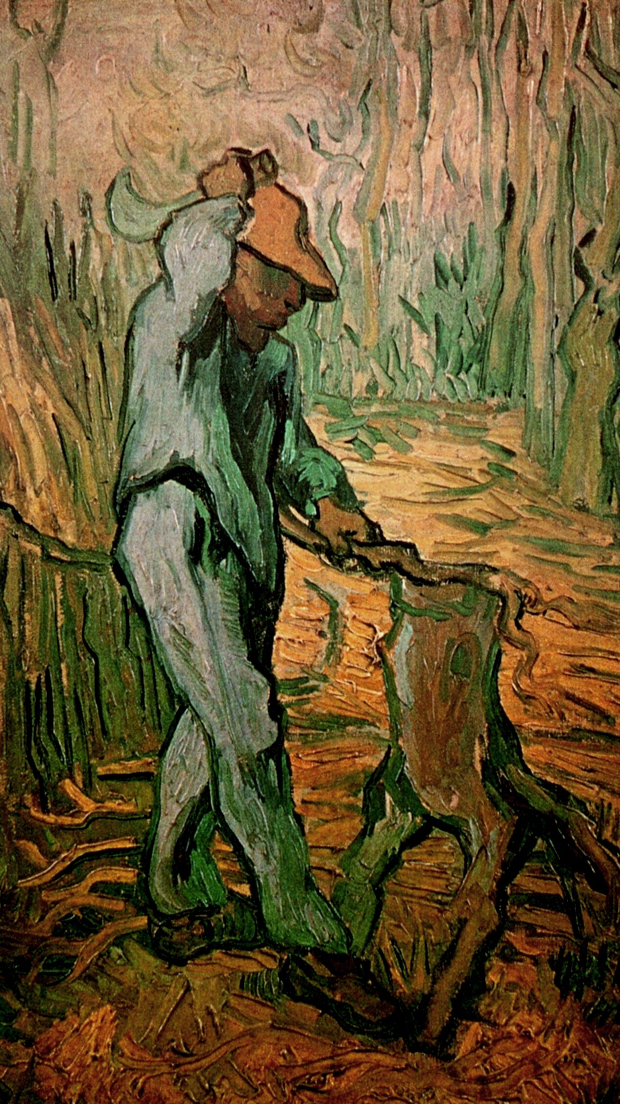 The Woodcutter after Millet (1890) Vincent van Gogh tablo - Dekolata