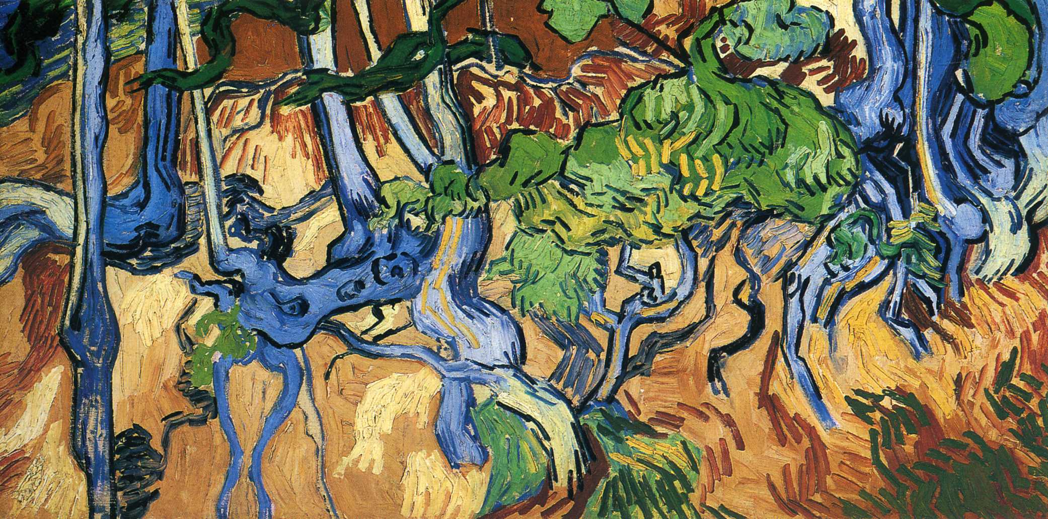 Tree roots (1890) Vincent van Gogh tablo - Dekolata