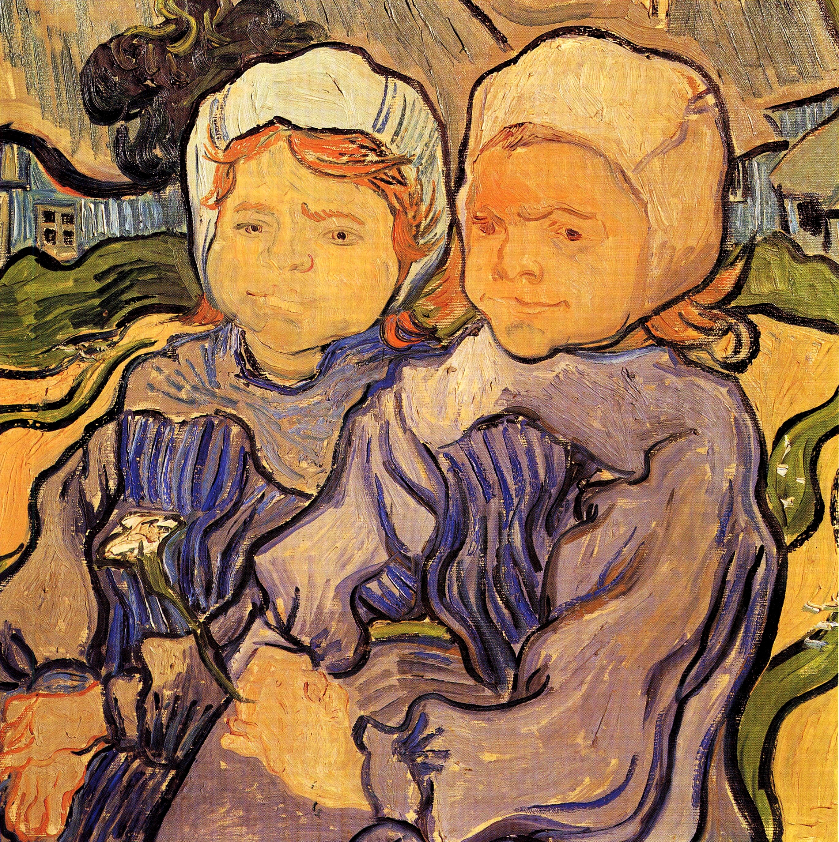 Two Children (1890) Vincent van Gogh tablo - Dekolata