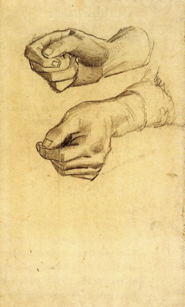 Two Hands (1885) Vincent van Gogh tablo - Dekolata