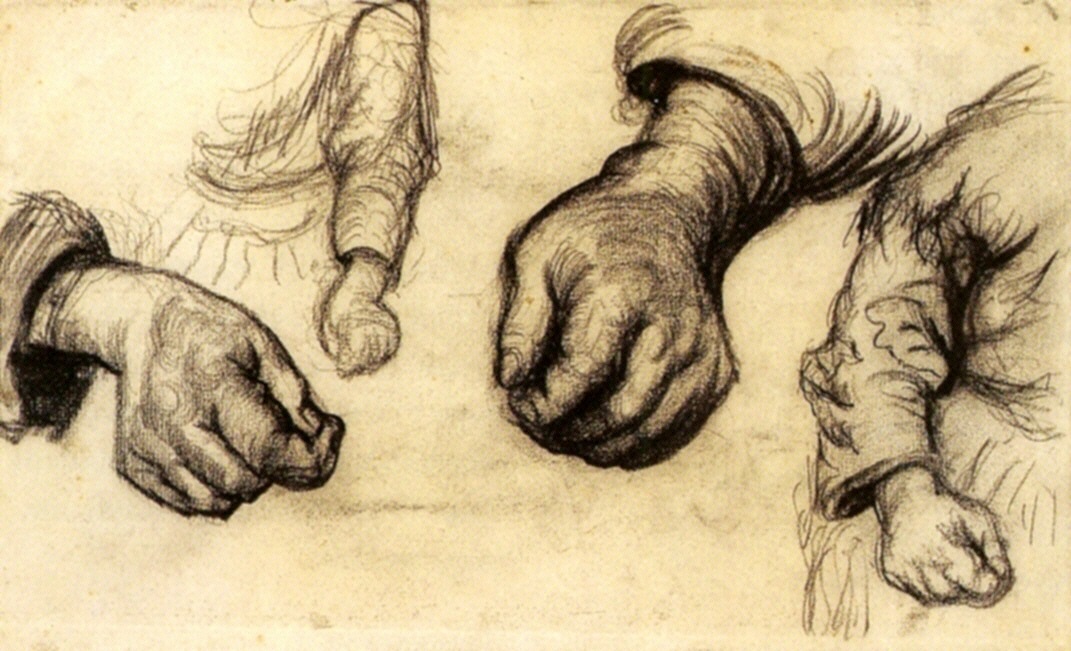 Two Hands and Two Arms (1885) Vincent van Gogh tablo - Dekolata