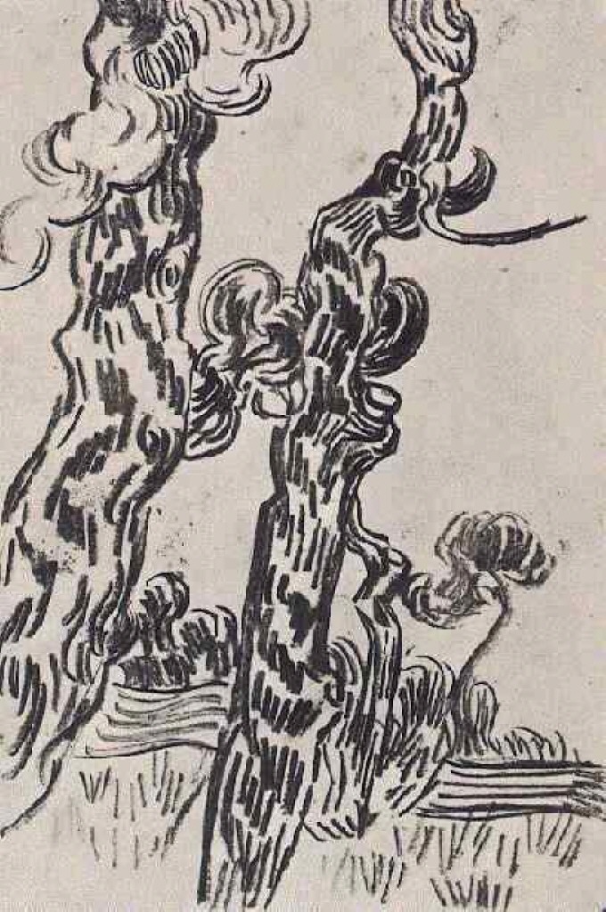 Two Pinetrees (1889) Vincent van Gogh tablo - Dekolata