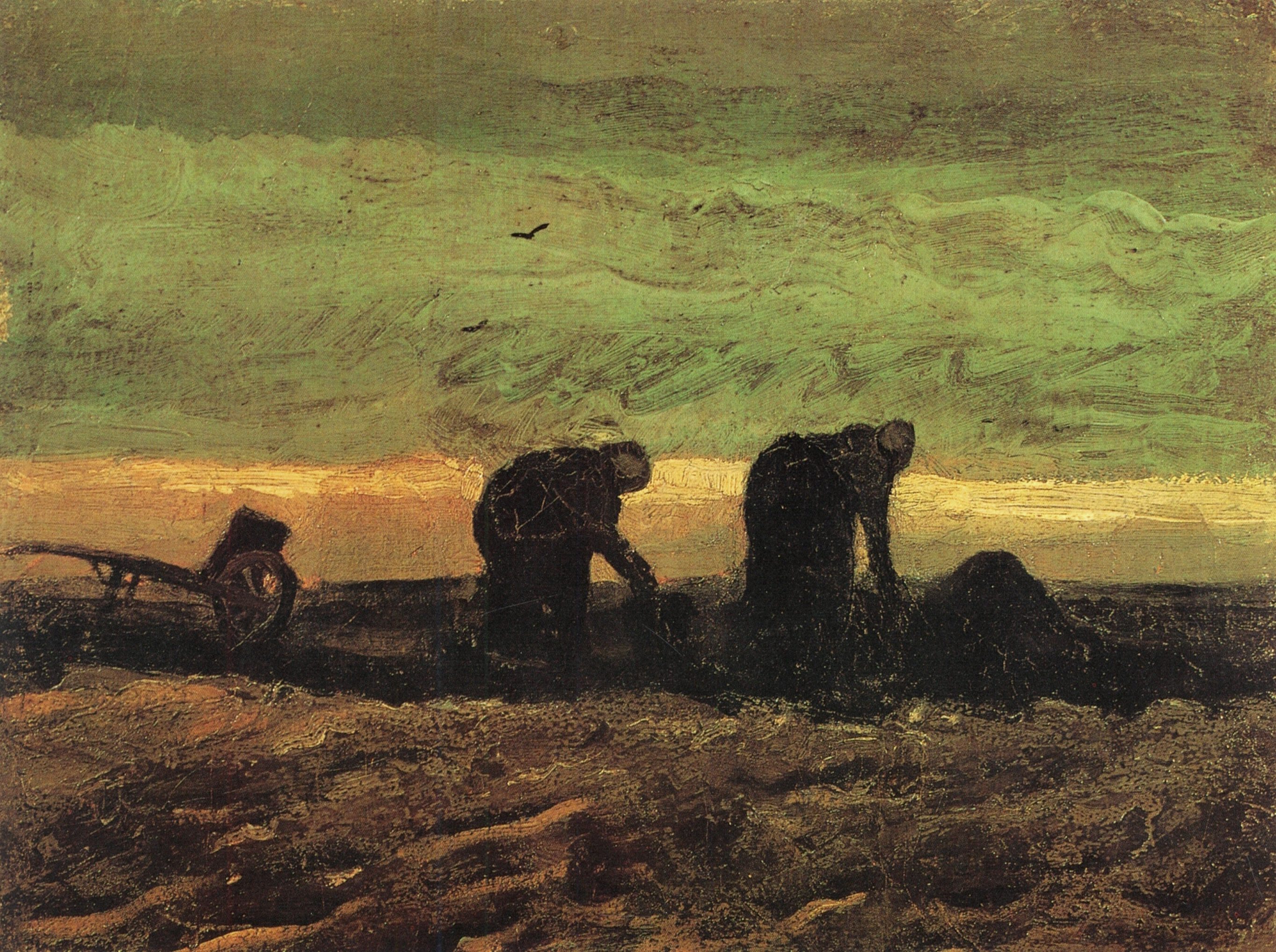Two Women in the Moor (1883) Vincent van Gogh tablo - Dekolata