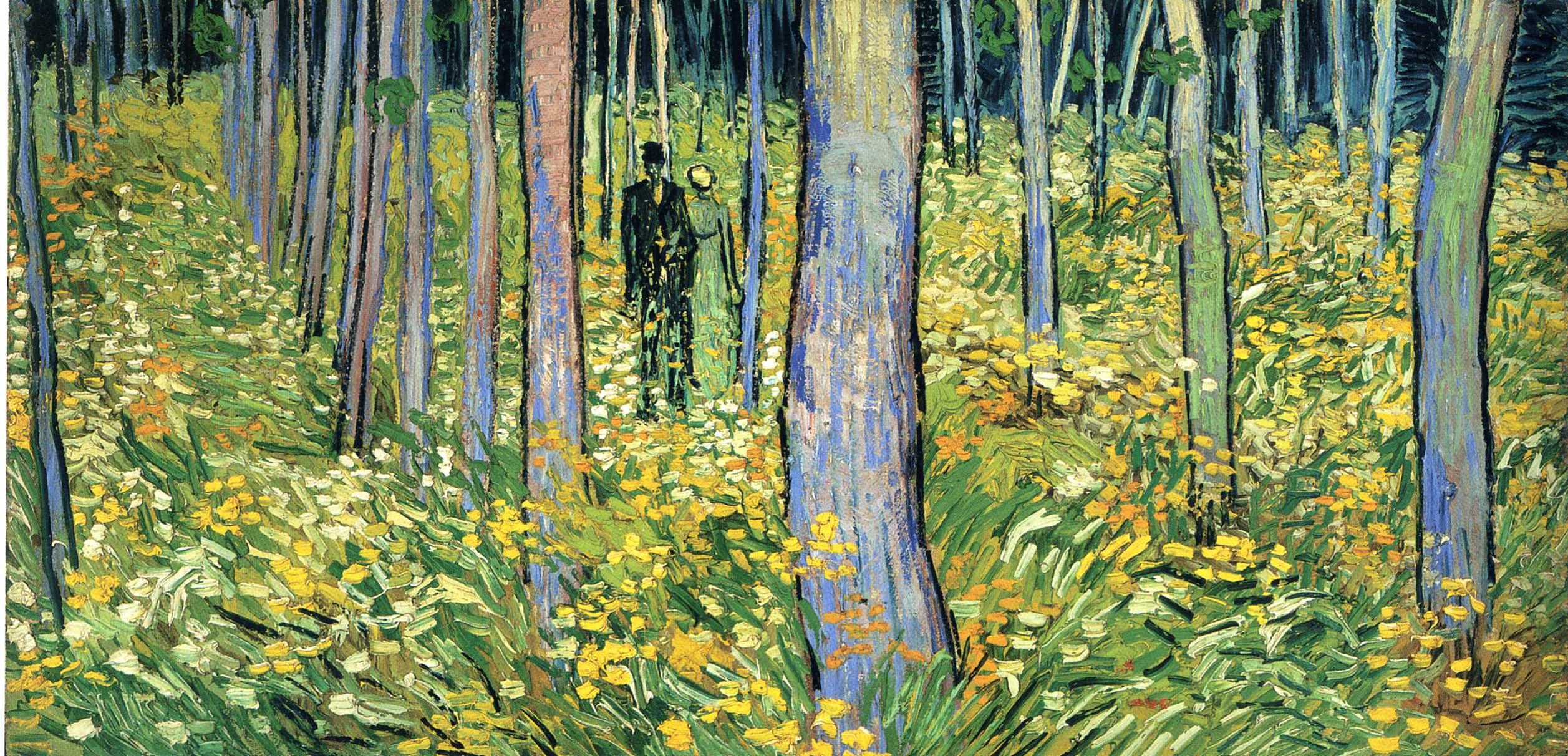 Undergrowth with Two Figures (1890) Vincent van Gogh tablo - Dekolata