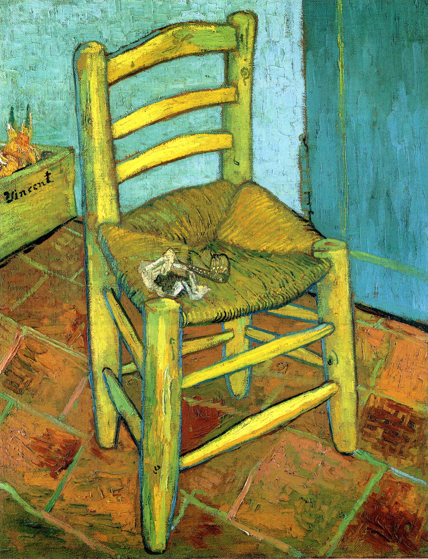 Van Gogh's Chair (1889) Vincent van Gogh tablo - Dekolata