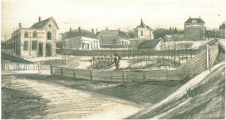 Van Stolkpark (1882) Vincent van Gogh tablo - Dekolata