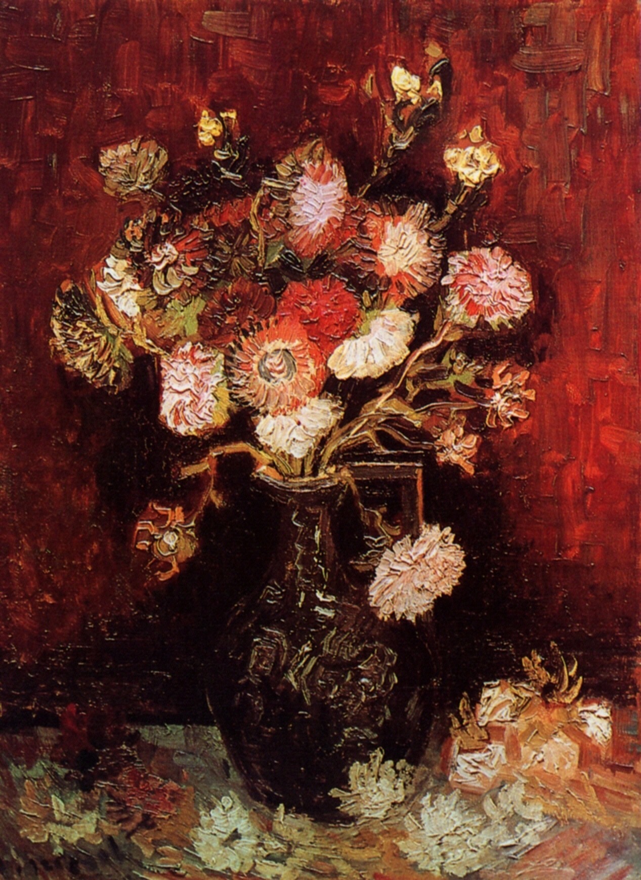 Vase with Asters and Phlox (1886) Vincent van Gogh tablo - Dekolata