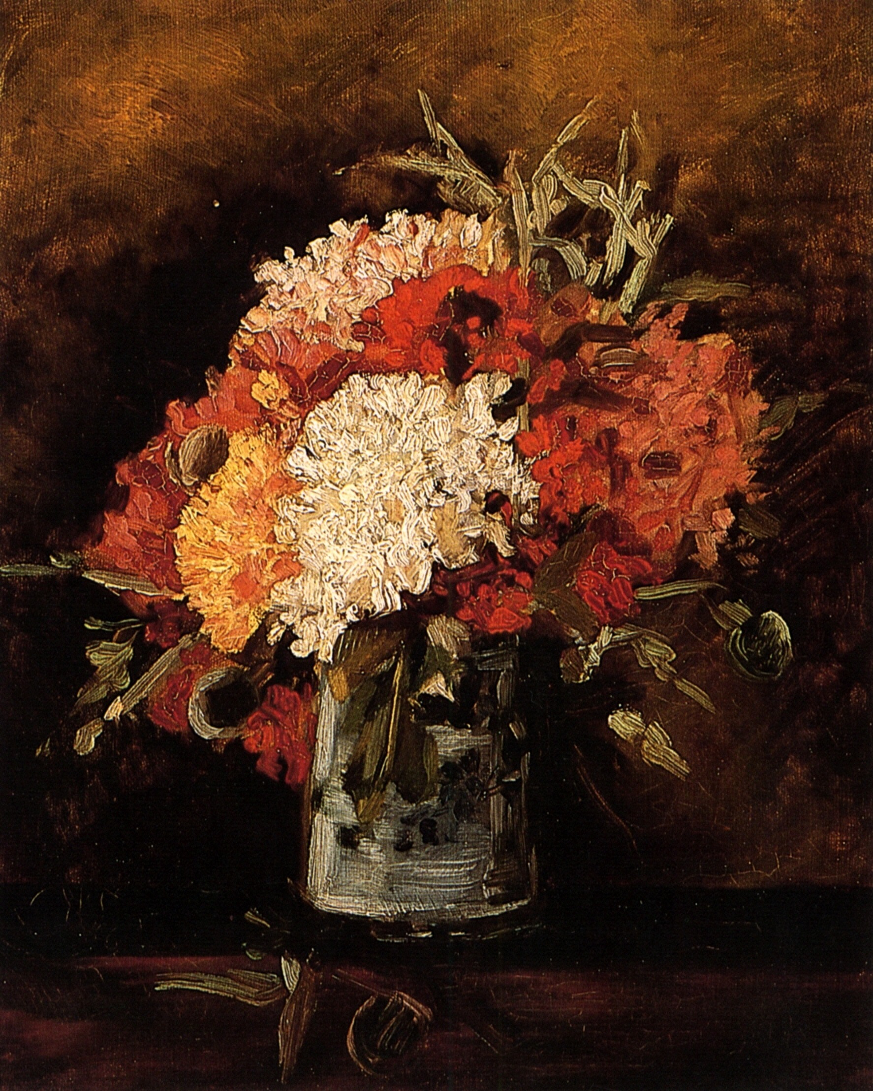 Vase with Carnations (1886) Vincent van Gogh tablo - Dekolata